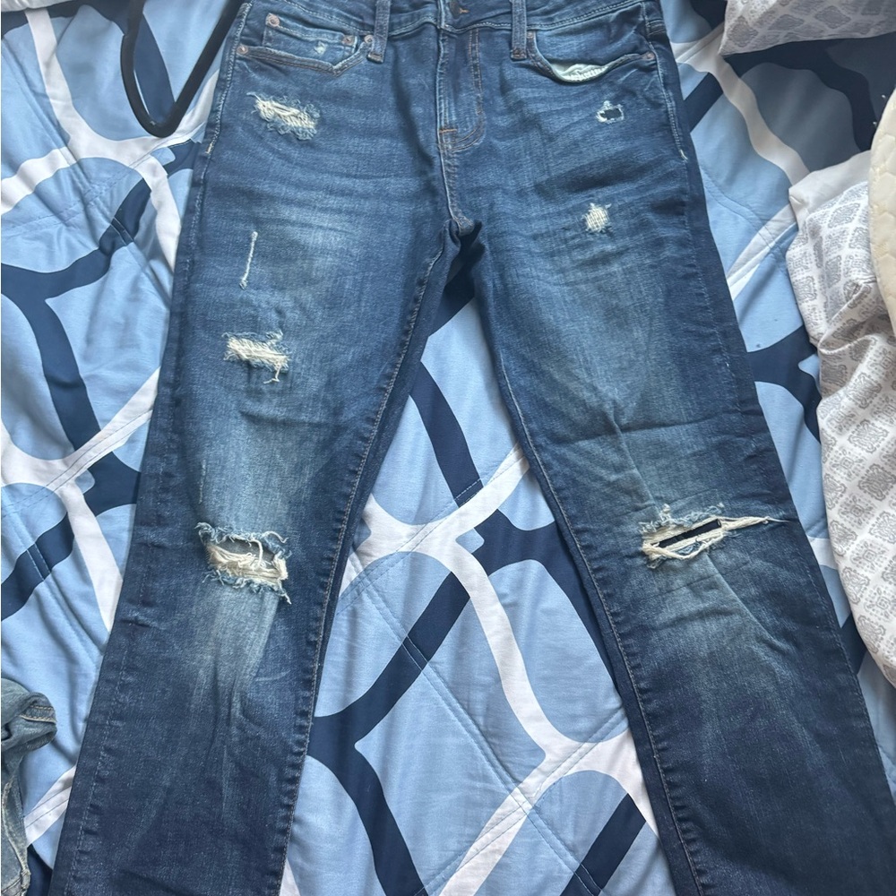 Distressed Blue Jeans for Women